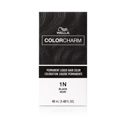 COLORCHARM Permanent Liquid Hair Color for Gray Coverage | 1n Black| 1.4 Fl Oz