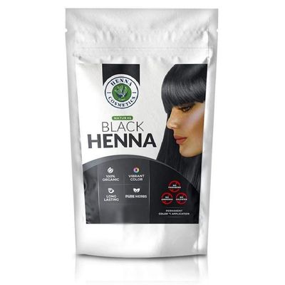 Henna Cosmetics Henna Hair Color &amp; Beard Dye for Men, Black, 100% Natural Hair Dye, 100 Grams / 3.5 Ounce Indigo Powder for Hair Organic