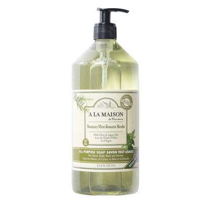 A LA MAISON French Liquid Hand Soap, Rosemary Mint - Natural Hand Wash Made with Essential Oils - Biodegradable, Plant-Based, Vegan, Cruelty-Free, Alcohol &amp; Paraben Free (33.8 oz, 1 Pack)