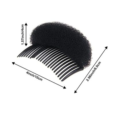 2PCS Women Lady Girls Soft Sponge Foam Hair Base Inserts Bump Up Hair Pads Stick Bun Maker Hair Styling Clip Hair Comb Braid Tool Hair Styling Accessories Black