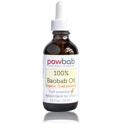 powbab 100% Baobab Oil Cold Pressed, Raw Organic Body Oil for Skin, Hair and Nail Repair. Pure Vitamin E Oil for Scars from Baobab Seeds for Skincare - 2 oz