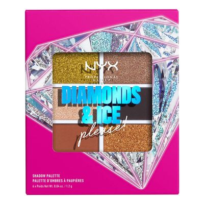 NYX PROFESSIONAL MAKEUP Gift Pack, Diamonds &amp; Ice Shadow Palette - Jeweled N&#39; Jaded