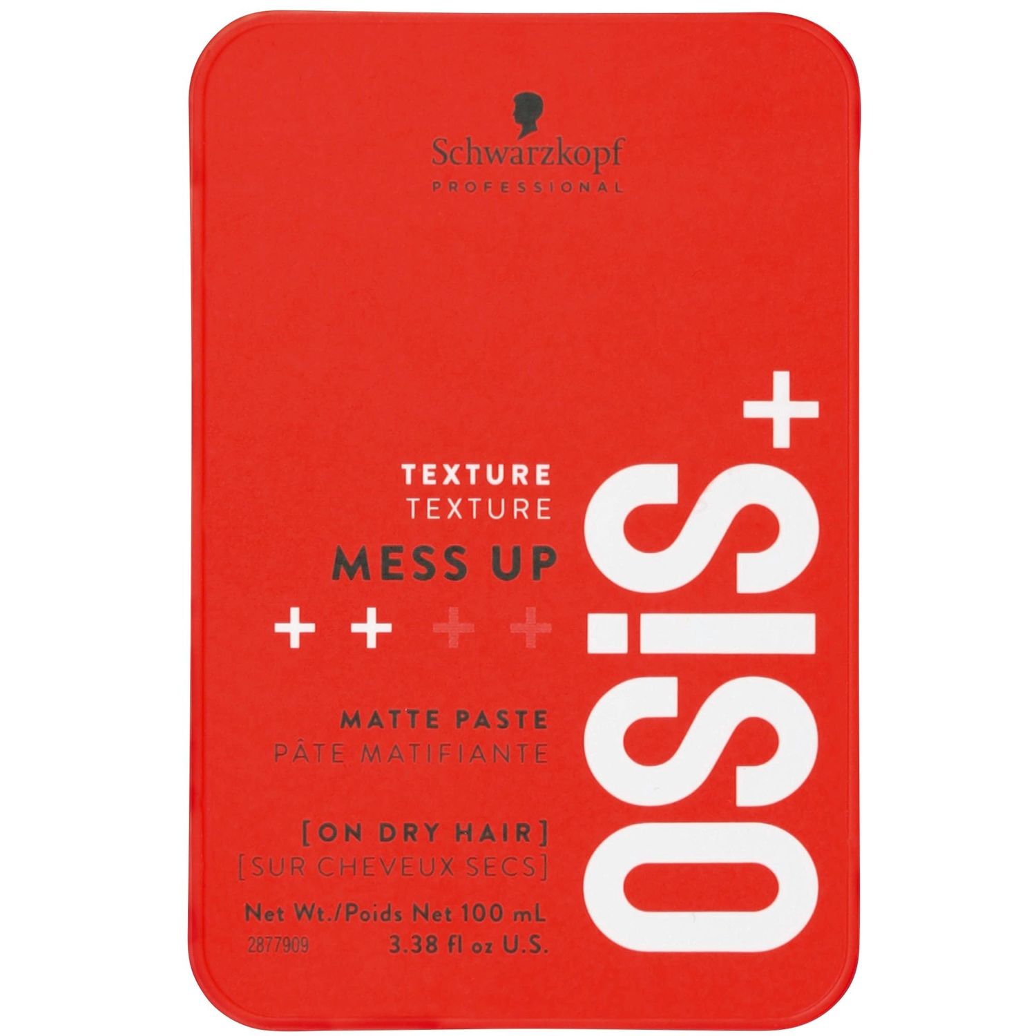OSiS+ Mess Up - Matte Paste for long-lasting Medium Control, 3.38 oz - Pliable, Moldable Styling Paste with Carnauba Wax and Beeswax - Flexible Styling and Messy Hair Looks
