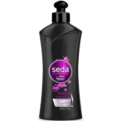Linha Pretos Luminosos Seda - Creme para Pentear 300 Ml - (Seda Black Shine Collection - Combing Cream 10.14 Fl Oz)