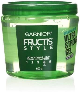 Garnier Fructis Style Ultra Strong Hold Gel, Clean and Fresh, No. 4, 21.2 Ounce