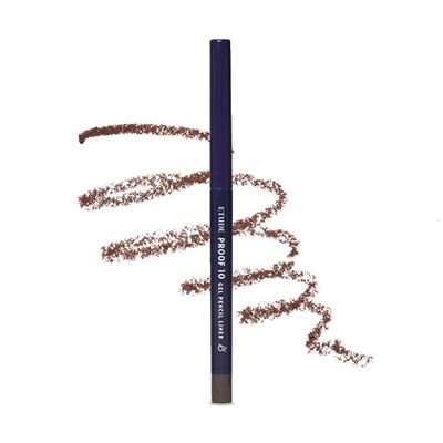ETUDE Proof 10 Gel Pencil Liner 0.3g (#2 Dark Cacao) | Creamy Gel Texture Eyeliner with Wearable Shades to Create Precise Line Eye Makeup without Efforts, Korean Makeup, Perfect for Gift