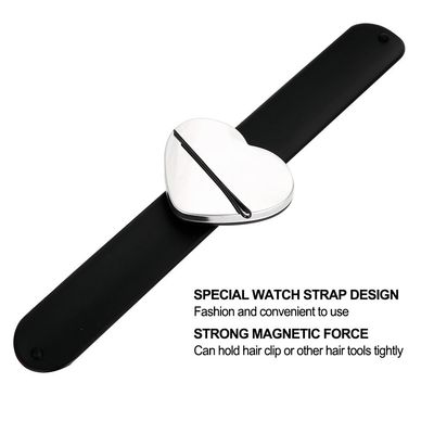 Magnetic Hair Crips Wristband, Professinal Wrist Band Hair Crips with Hairpins Holder Salon Hairdressing Tool, Hair Ties to Hold Clips and Metal Bobby Pins