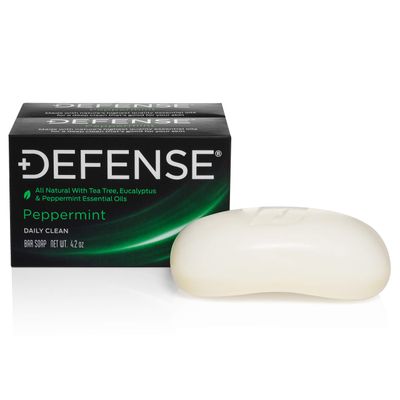 Defense Soap 2pk All Natural Peppermint Bar Soap for Men | Made by Wrestlers with Tea Tree Oil &amp; Eucalyptus Oil to Promote Healthy Skin
