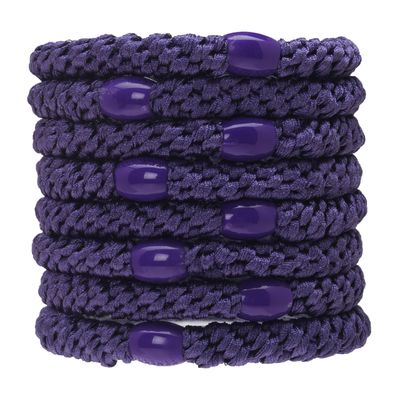L. Erickson Grab &amp; Go Pony - Purple - 8 Pack Ponytail Holder Hair Ties
