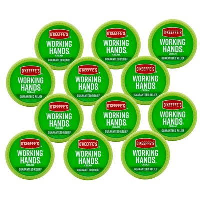 O&#39;Keeffe&#39;s Working Hands Hand Cream for Extremely Dry; Cracked Hands; 3.4 Ounce Jar; (Pack 12)