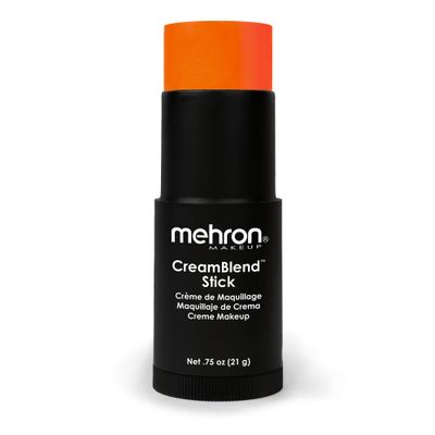 Mehron Makeup CreamBlend Stick | Face Paint, Body Paint, &amp; Foundation Cream Makeup | Body Paint Stick Perfect for Halloween Makeup (.75 oz) (ORANGE)