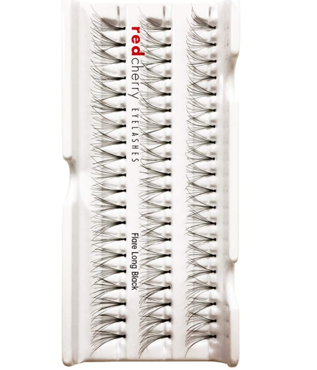 Red Cherry Flare Long Individual Lashes, Black (Pack of 6)