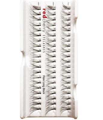 Red Cherry Flare Long Individual Lashes, Black (Pack of 6)