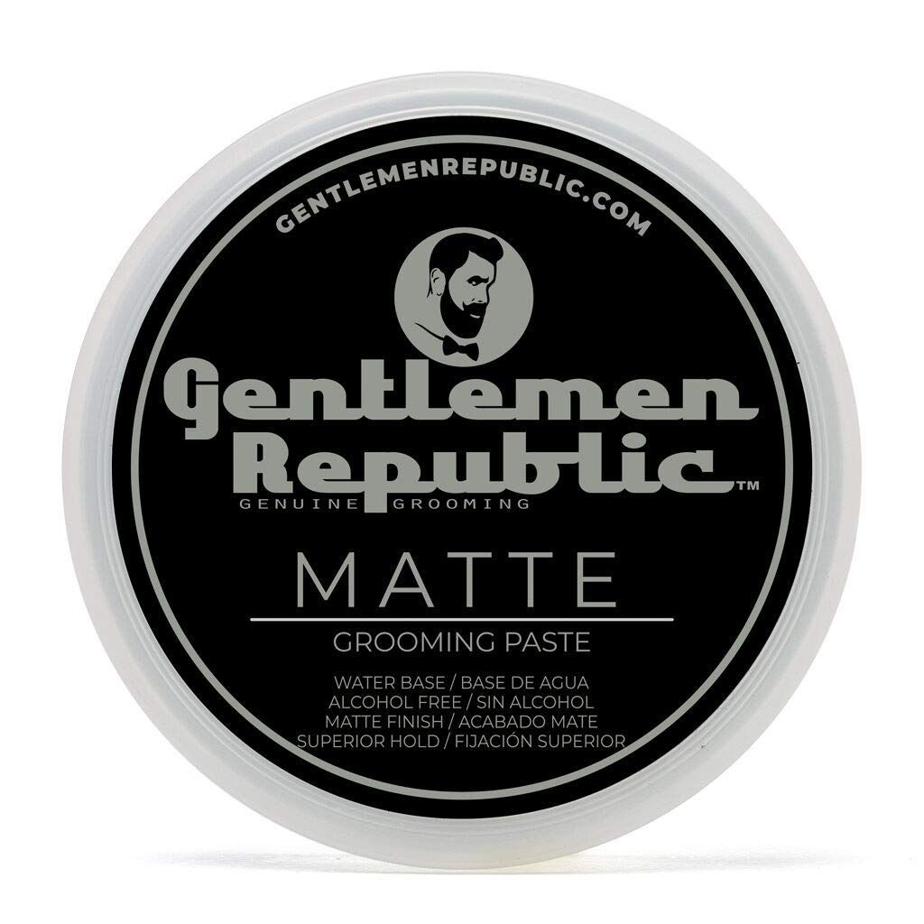 Gentlemen Republic Matte Hair Paste 8oz - Water-Based, Non-Greasy, Professional Formula Men&#39;s Hair Paste with Superior Hold and Matte Finish for a Natural Look, Premium Made in USA Mens Hair Product