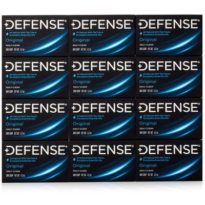 Defense Soap 12pk All Natural Tea Tree Bar Soap for Men | Made by Wrestlers with Tea Tree Oil &amp; Eucalyptus Oil to Promote Healthy Skin