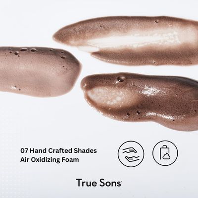True Sons Hair Dye Foam for Men - Natural Look - Effortless, Multi-Use Dye Kit with Instant Color Booster Applicator, Ammonia-Free Formula For Sensitive Skin, Simpler Hair and Beard Dye (Dark Brown)