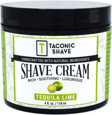 Taconic Shave Cream - Highly Concentrated Shaving Cream for Men and Women - 4 oz. Moisturizing Shaving Cream Tub with Skin Soothing Ingredients - Tequila Lime