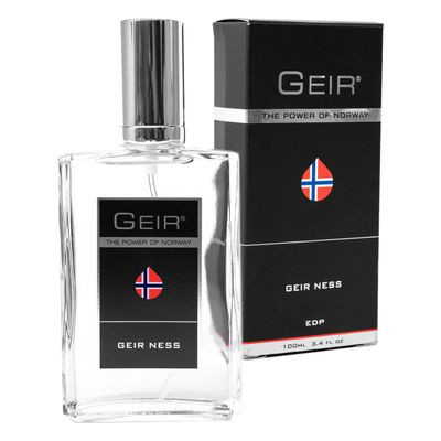 Geir Ness Eau de Parfum Spray For Men - Long Lasting Fresh, Cool Scent - Mix of Refreshing Norwegian Mountain Fragrance - 3.4 oz