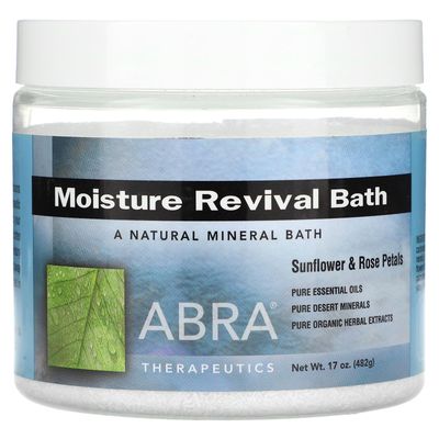 Moisture Revival Bath-Sunflowers &amp; Rose Petals Abra Therapeutics 17 oz Powder
