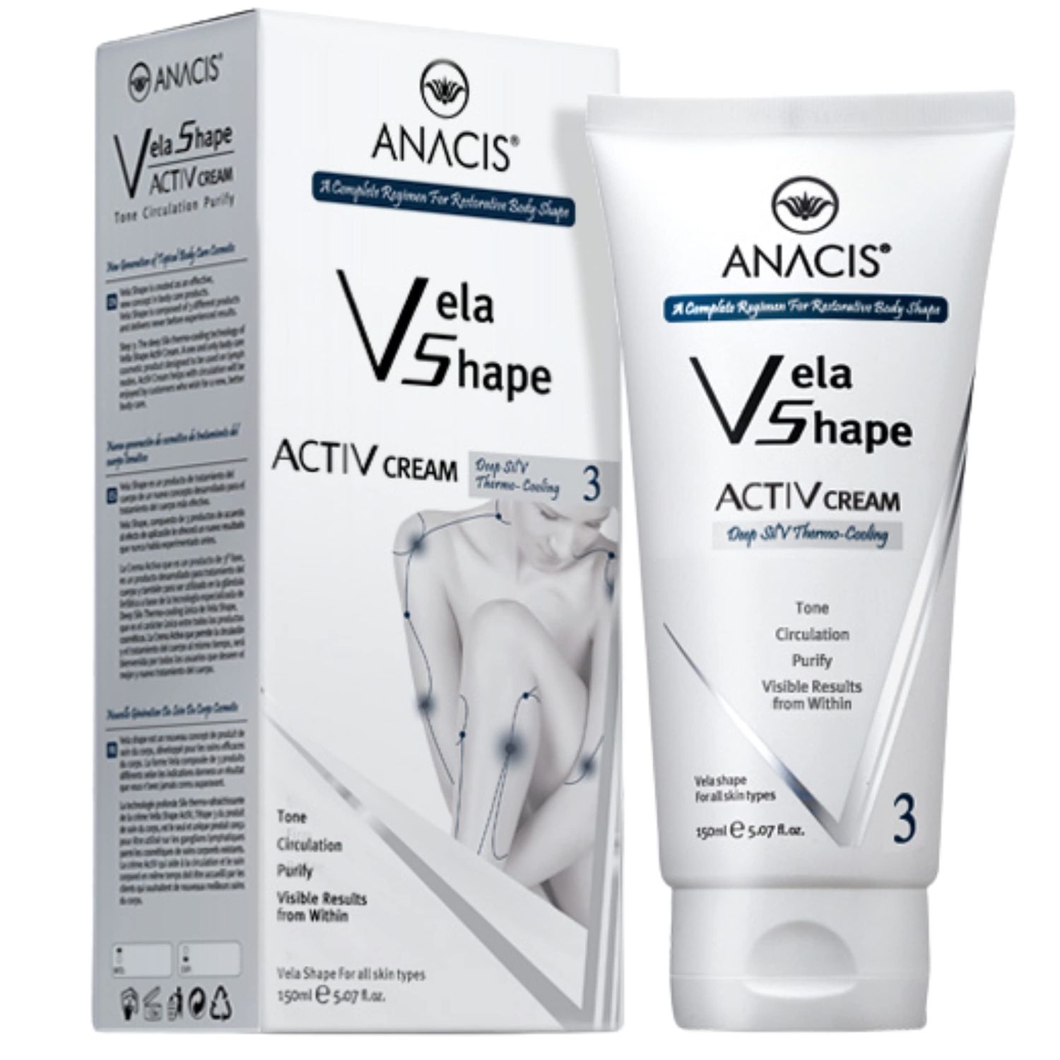 Cellulite Cream Active Body Target the Stomach, Thighs &amp; Butt, Moisturizing Hudrating Cream with Powerful Natural and Active Ingredients. Anacis 5.07Oz
