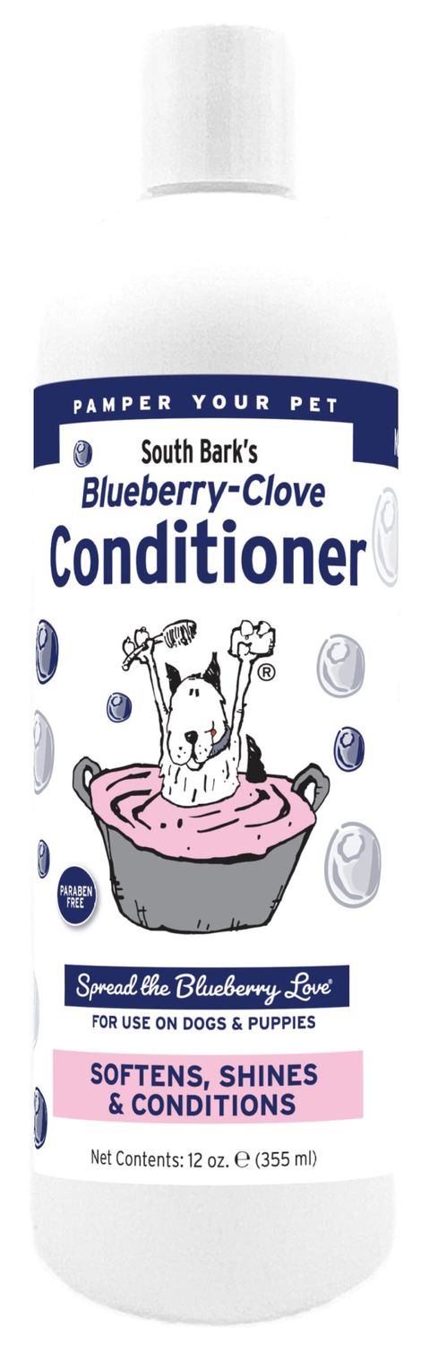 South Bark&#39;s Blueberry-Clove Conditioner for Dogs &amp; Cats | Long Lasting Softness | Paraben-Free | Biodegradable &amp; Non-Toxic | Made in USA