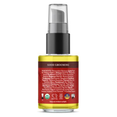 Badger Beard Oil, Babassu &amp; Jojoba, Certified Organic, Premium Beard Conditioner, Beard Oil for Dry Skin, Beard Oil for Long Beards, Facial Hair Oil, 1 fl oz Glass Bottle