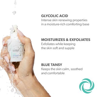 Serious Skincare Glycolic Extreme Skin Renewal Face Cream &amp; Serum Set - Resurfacing Glycolic Acid - Blue Tansy - Reduces the Appearance of Fine Lines and Wrinkles - Anti-Aging for Face and Neck