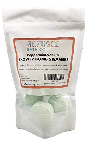 Shower Bomb Steamers | 7 Pack | Handmade in USA | Support Refugee Employment in USA (Peppermint-Vanilla)