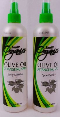 Lusti Organics Olive Oil Anti-Frizz Hair Detangling Spray 12 oz (pack of 2) by Lusti