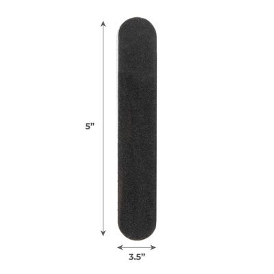 ForPro Professional Collection Mini Foam Board, Black, 100/180 Grit, Double-Sided Manicure Nail File, Individually-Wrapped, 3.5 L x .5 W, 50-Count