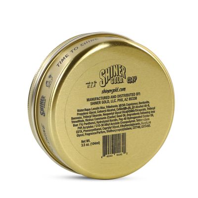 Shiner Gold Matte Clay Pomade | Strong Hold | Matte Finish | Water Based | Coconut Scent, 3.5oz Pack of 3