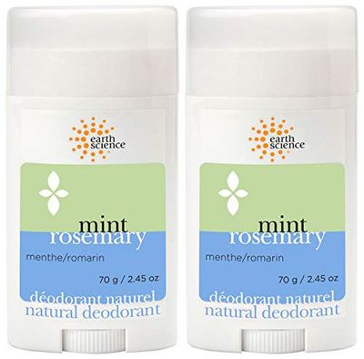 EARTH SCIENCE - All-Natural Mint and Rosemary Aluminum Free Deodorant (2pk, 2.45 oz.)