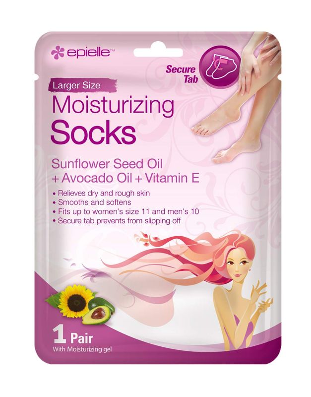 Epielle Moisturizing Foot Masks (Socks 6pk) for foot heel to toe and callus | Foot Cream &amp; Lotion - Sunflower Seed Oil + Avocado Oil + Vitamin E,Mothers Day GIfts