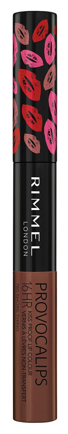 Rimmel London Provocalips 16hr Kiss-Proof Lip Color - Two-Step Liquid Lipstick to Lock in Color and Shine - 780 Shore Thing, .14 fl.oz.