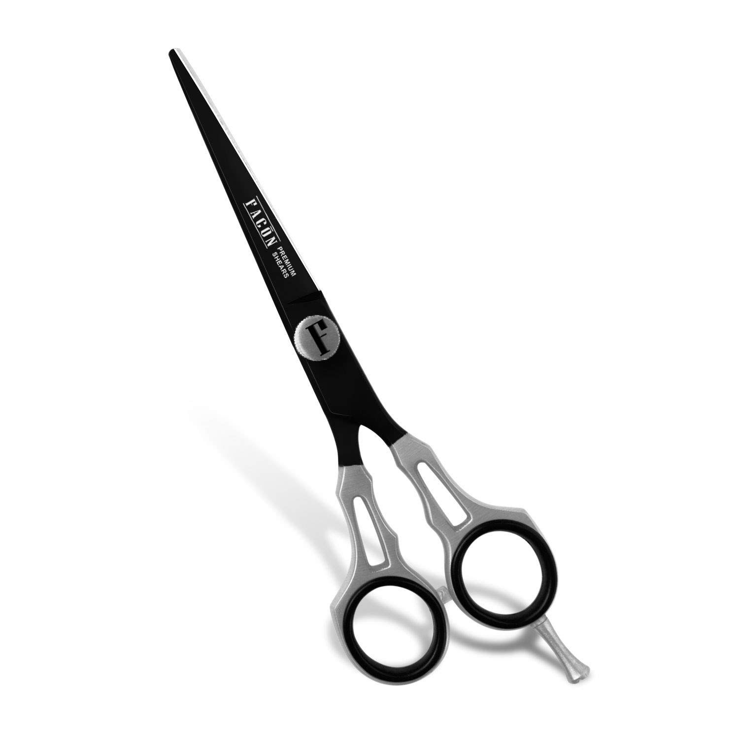 Facn Professional Razor Edge Barber Hair Cutting Scissors - Japanese Stainless Steel - 6.5&quot; Length - Fine Adjustment Tension Screw - Salon Quality Premium Shears (The Alpha)