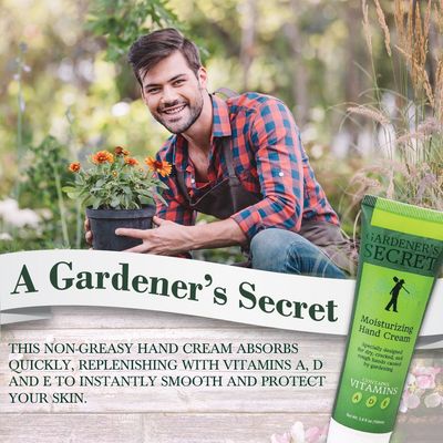 Gardeners Secret Moisturizing Hand Cream - 3.4 fl. oz. - 2 Pack -Infused With Vitamins A, D, and E - Heals Dry, Cracked, and Rough Hands - Ultra Hydration, Super Soft - Pleasant, Therapeutic Aroma