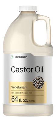 Horbach Castor Oil 64oz | for Hair, Eyelashes &amp; Eyebrows | Hexane Free &amp; Cold Pressed | Vegetarian, Non-GMO