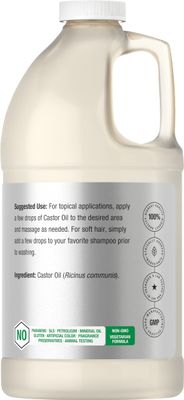 Horbach Castor Oil 64oz | for Hair, Eyelashes &amp; Eyebrows | Hexane Free &amp; Cold Pressed | Vegetarian, Non-GMO
