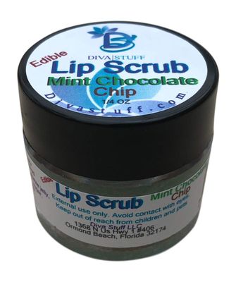 Diva Stuff Ultra Hydrating Lip Scrub for Soft Lips, Gentle Exfoliation, Moisturizer &amp; Conditioner, Mint Chocolate Chip -  oz (Made in the USA)