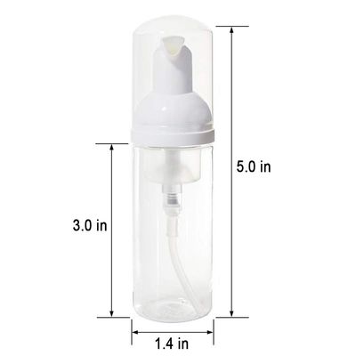 12 Pcs Empty Bottle Travel Soap Bottle | Plastic Foam Dispenser Bottle | Mini Foaming Soap Pump Dispenser for Cleaning, Travel, Cosmetics Packaging (2 oz)