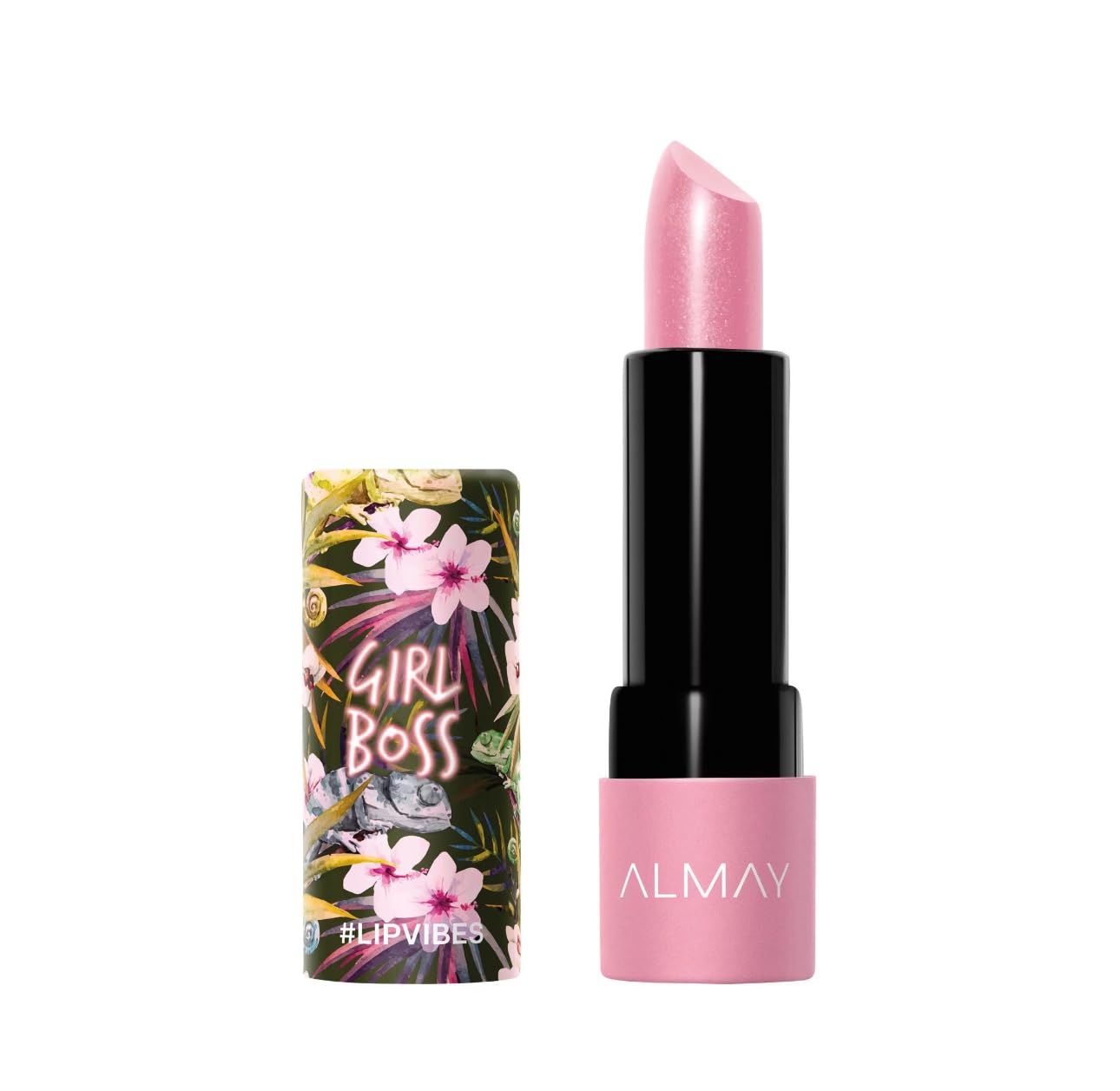 Almay Lip Vibes Lipstick with Vitamin E Oil &amp; Shea Butter, Matte Finish, Hypoallergenic, Girl Boss, 0.14 Oz