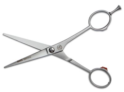 Mars Professional Ergonomic Stainless Steel Hair Cutting Shears with Fingerhook, Microserrated, 5.5" Length