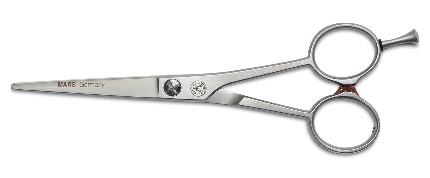 Mars Professional Ergonomic Stainless Steel Hair Cutting Shears with Fingerhook, Microserrated, 5.5&quot; Length