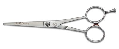 Mars Professional Ergonomic Stainless Steel Hair Cutting Shears with Fingerhook, Microserrated, 5.5&quot; Length