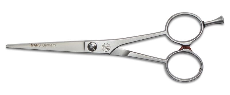 Mars Professional Ergonomic Stainless Steel Hair Cutting Shears with Fingerhook, Microserrated, 5.5" Length
