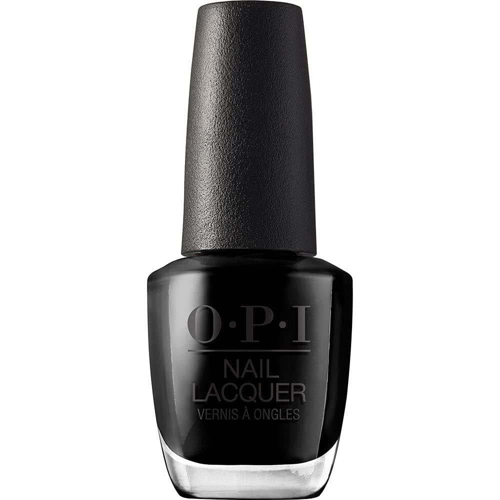 OPI Nail Lacquer, Opaque &amp; Vibrant Crme Finish Black Nail Polish, Up to 7 Days of Wear, Chip Resistant &amp; Fast Drying, Black Onyx, 0.5 fl oz