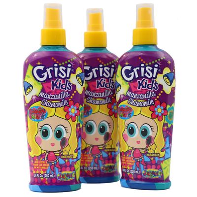 Grisi Kids Manzanilla Lotion Detangling and Lightening with Chamomile Spray, Clear, 3-Pack of 8.4 FL Oz, 3 Spray Bottles