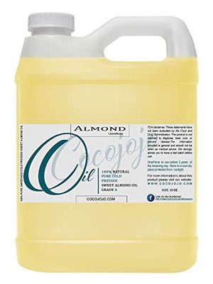 Dr Joe Lab Sweet Almond Oil for Hair, Sweet Almond Oil for Skin, Almond Oil Organic for Body, Nails, 100% Pure Natural Cold Pressed Unrefined Extra Virgin Moisturizes &amp; Nourishes - 32 Fl Oz