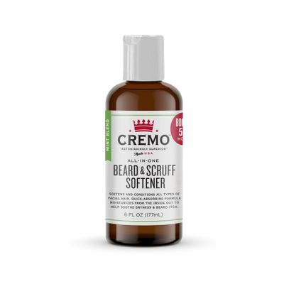 Cremo Wild Mint Beard &amp; Scruff Softener, Softens and Conditions Coarse Facial Hair of All Lengths in Just 30 Seconds, 6 Fl Oz