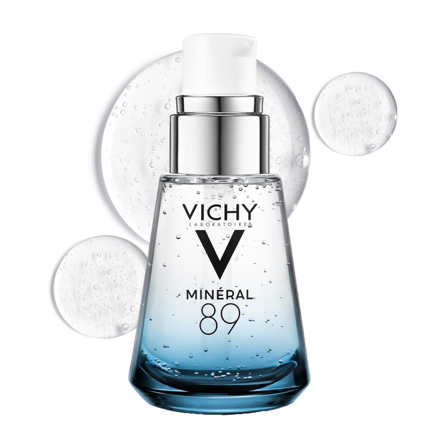 Vichy Mineral 89 Fortifying &amp; Hydrating Daily Skin Booster, Pure Hyaluronic Acid Serum For Face, Plumps &amp; Hydrates, Repairs Skin Barrier, Lightweight Moisturizing Gel, Fragrance Free &amp; Oil-Free